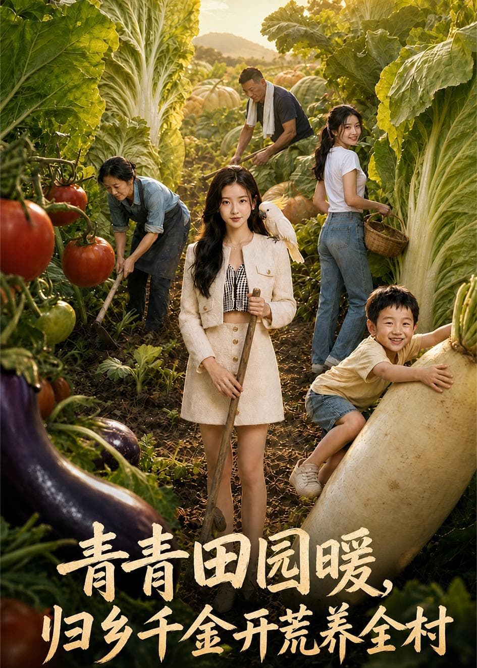 青青田园暖，归乡千金开荒养全村海报