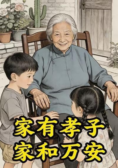 家有孝子，家和万安海报