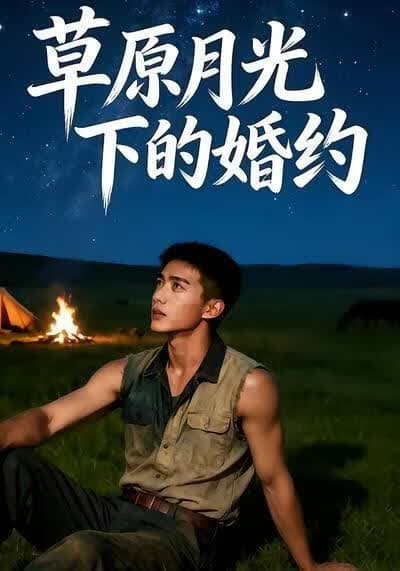 草原月光下的婚约海报